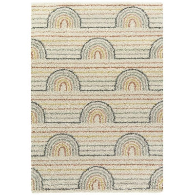 7'10"x10' Hailey Rainbow Striped Kids' Rug Cream - Balta Rugs: High Pile, Fade & Stain-Resistant,... | Target