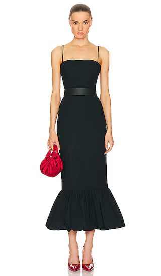 Faille Midi Dress in Black | Revolve Clothing (Global)
