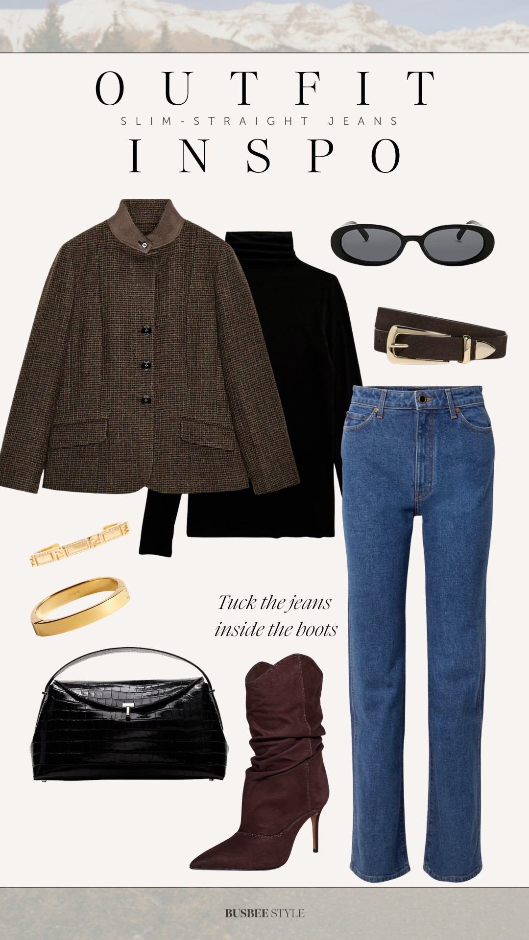 Winter outfit inspo ft. slim-straight jeans 