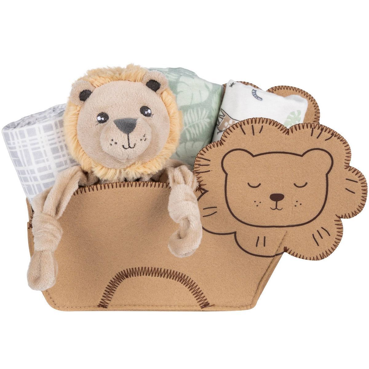 My Tiny Moments Welcome Baby Swaddle Blanket - Lion Shaped - 5pc | Target