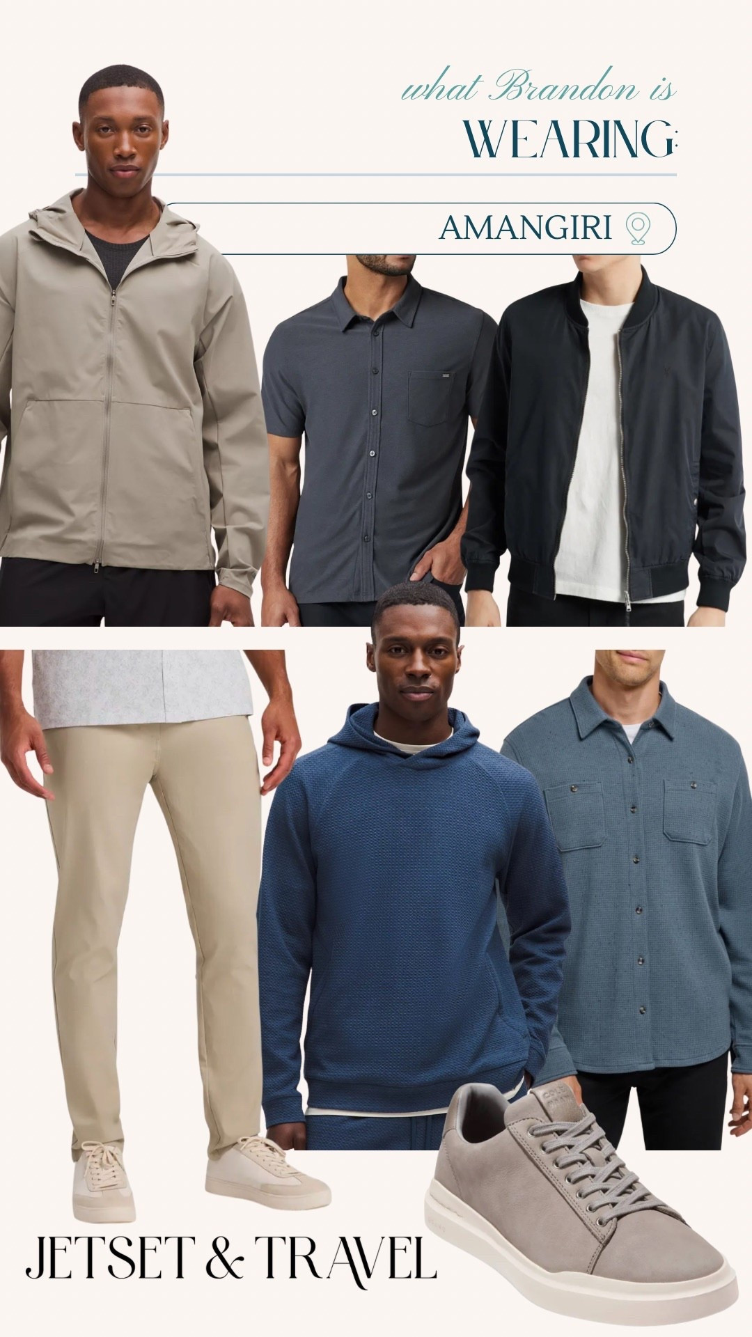 I tried to give Brandon a few hints with our itinerary so he’d have an idea of what to pack and he did great! It was so fun surprising him with this trip for our 1st anniversary! Next year it will be his turn to surprise me… I already can’t wait to see what he comes up with. Similar to what I packed, he has some elevated pants and button up shirts that can be worn to dinner as well as some pieces for all of the #outdoor activities we’re doing. Everything here is either from #nordstrom or #lululemon. Does anyone want to put in an early guess for where he’ll take me next year?


#travel #mens #menswear #mensfashion #amangiri #utah #anniversary #chino #chinopants #buttonup #bomberjacket #hoodie #colehaan #vuori #travismatthew #allsaints#LTKStyleTip 

#LTKTravel #LTKMens