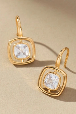 Maeve Small Bezel Crystal Earrings | Anthropologie (US)