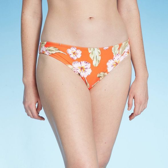Women's Hipster Bikini Bottom - Xhilaration™ Orange Floral | Target