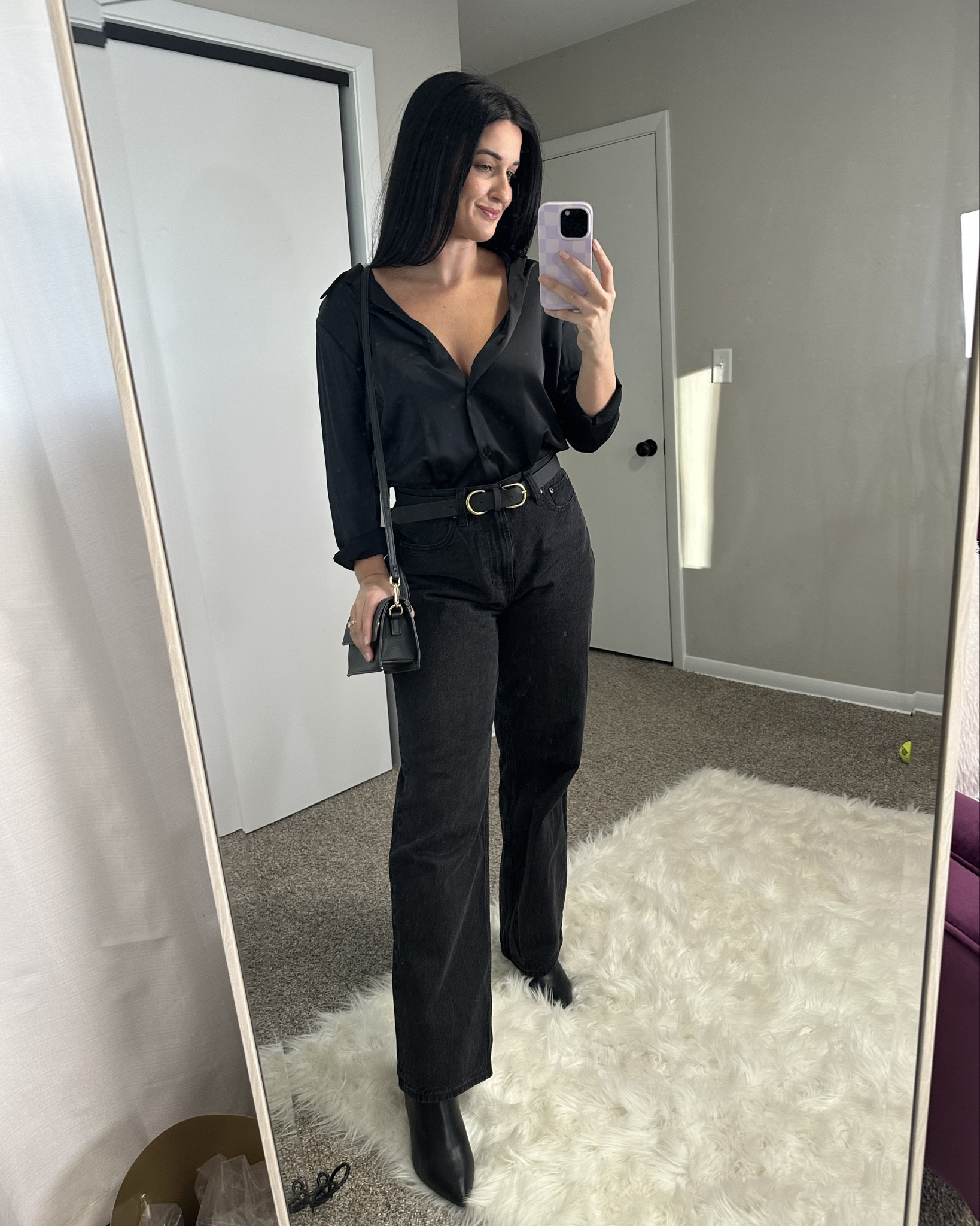 Date night fit! Love this satin button down from A&F, can easily be workwear or just unbutton and slouch it like I did here.

#LTKWorkwear #LTKStyleTip