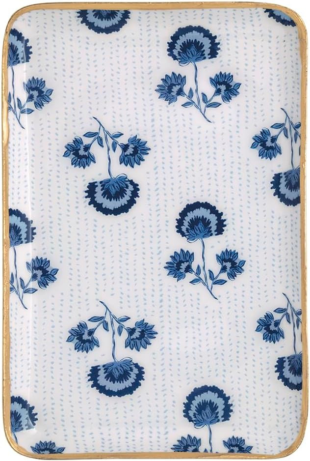 Mud Pie Metal Floral Pattern Tidbit | Amazon (US)