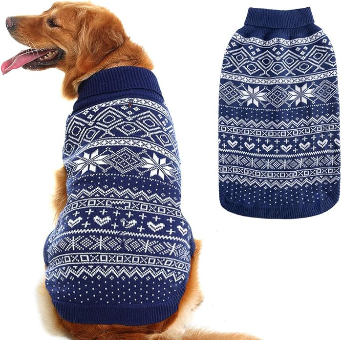 HOMIMP Argyle Dog Sweater - Warm Winter Coat for Small, Medium & Large Dogs, Ugly Puppy Sweater, ... | Amazon (US)