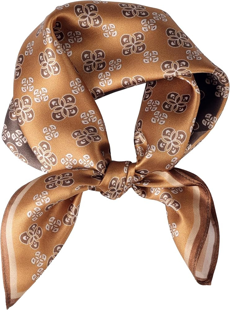 MEISEE 100% Pure Mulberry Silk Scarf 21" Square Scarf Neckerchief Headscarf Breathable Lightweigh... | Amazon (US)