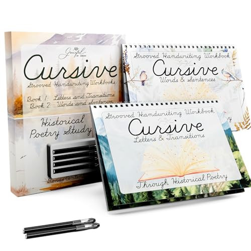 Grooved Cursive Handwriting Workbook by Graceful By Design - Magic Reusable Grooved Handwriting Practice for Kids and Cursive Workbook for Kids Ages 8-12 | Amazon (US)