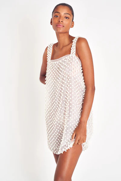 Kayana Pearl Mini Dress | LOVESHACKFANCY