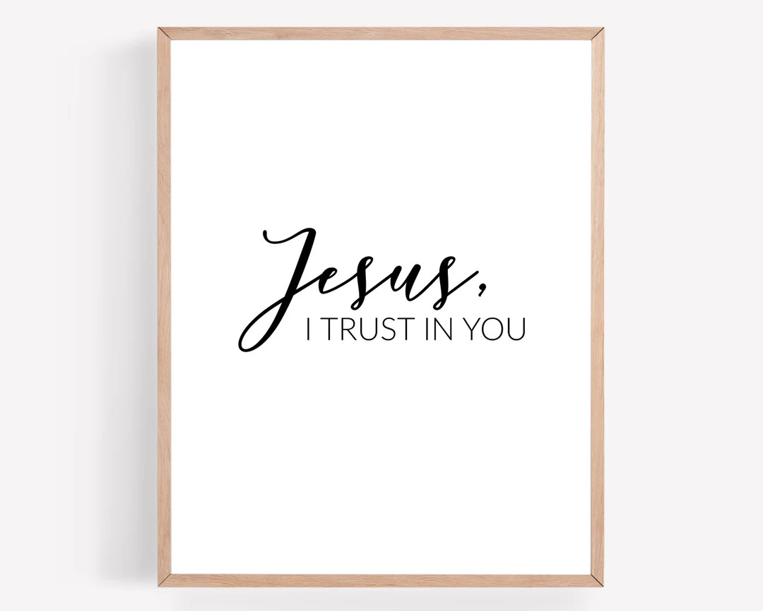 Jesus I Trust in You Printable Religious Print Catholic Wall - Etsy | Etsy (US)