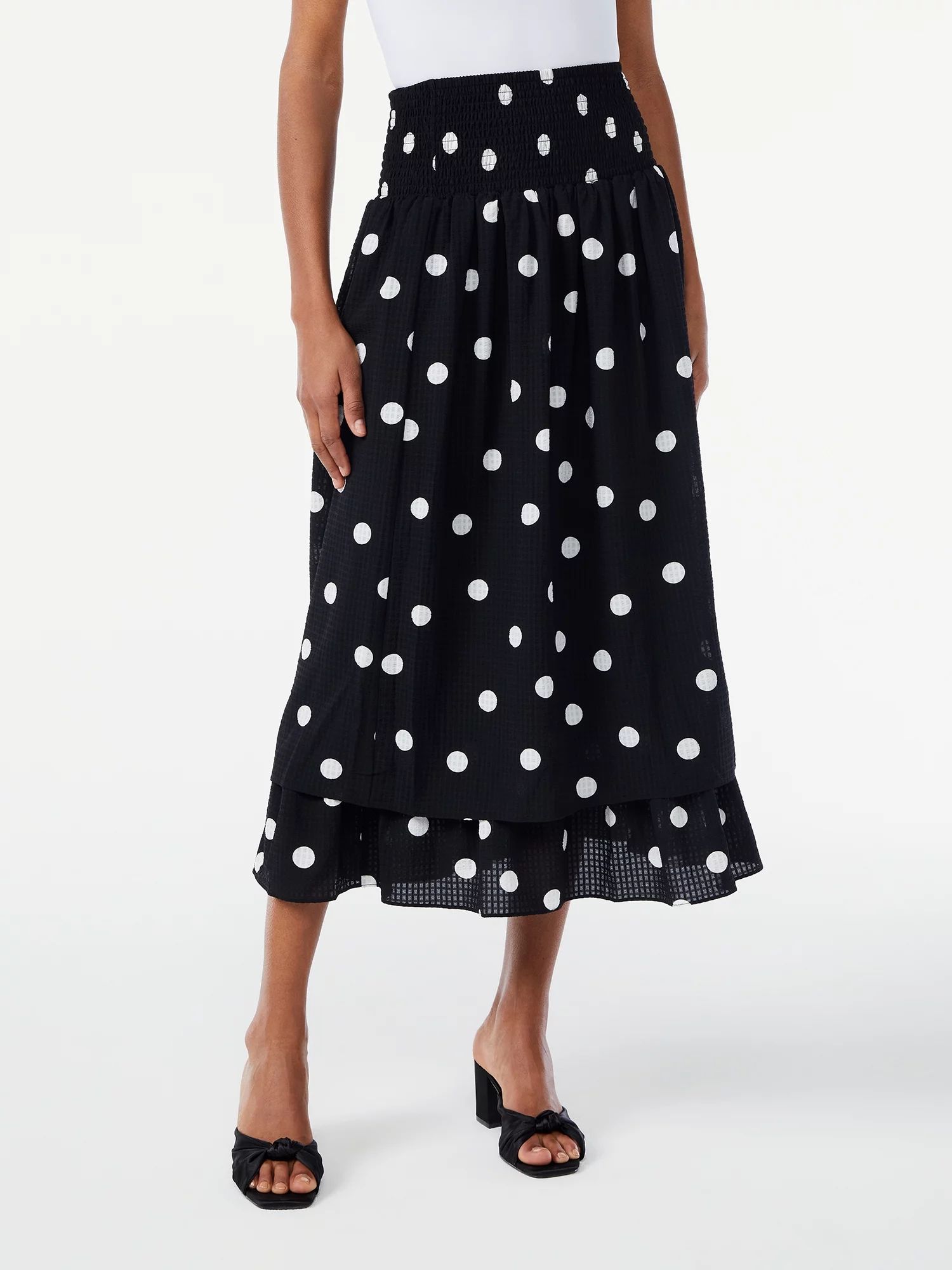 Scoop Women's Smocked Midi Skirt - Walmart.com | Walmart (US)