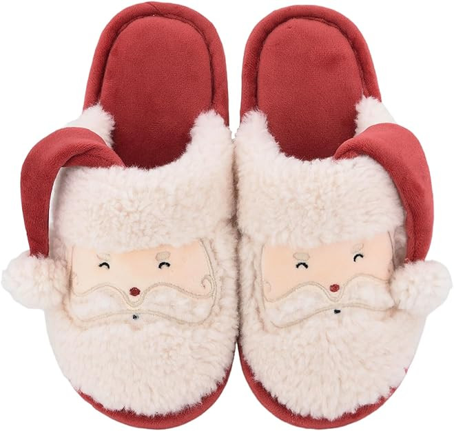 XIXITIAO Christmas Slippers Memory Foam Slippers for Women Warm House Slippers for Woman Cozy Fuz... | Amazon (US)