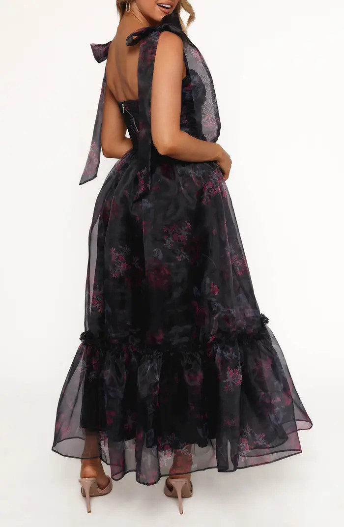 Floret Floral Underwire A-Line Midi Dress | Nordstrom