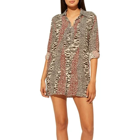Bleu Rod Beattie Womens Animal Print Swim Cover-Up Medium Multi animal | Walmart (US)