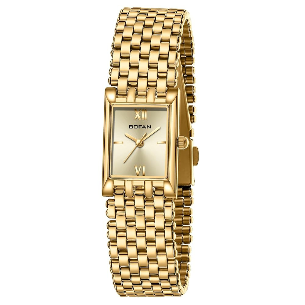 BOFAN Gold Watches for Women Luxury Ladies Quartz Wrist Watch with Stainless Steel Bracelet,Water... | Amazon (US)