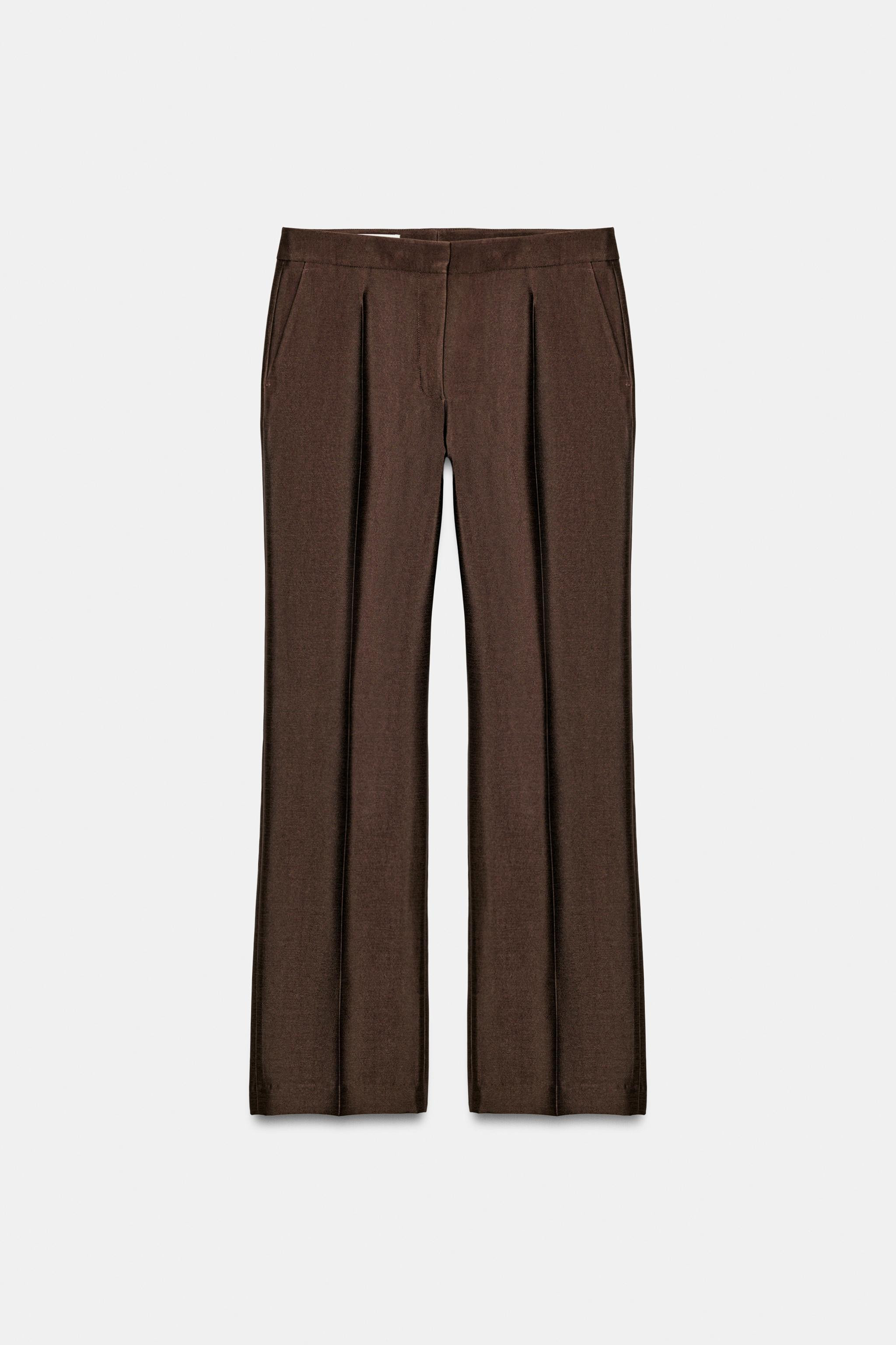 SATIN SLIM FIT PANTS | Zara US