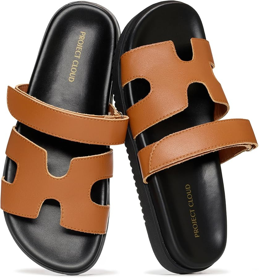 Project Cloud 100% Genuine Leather Sandals for Women Footwear - Stylish Womens Sandals with Plush... | Amazon (US)