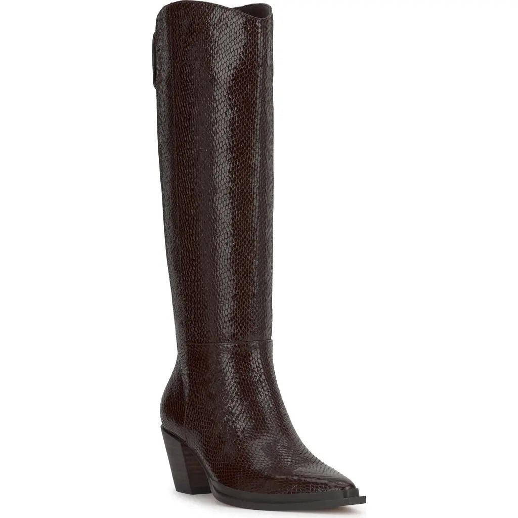 Jessica Simpson Hemmia Pointed Toe Knee High Boot in Dark Truffle at Nordstrom Rack, Size 8 | Nordstrom Rack
