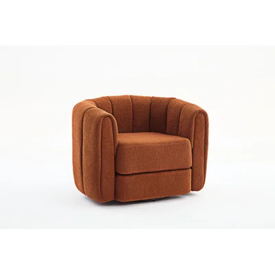 Upholstered Swivel Accent Barrel Chair Armchair | Wayfair North America