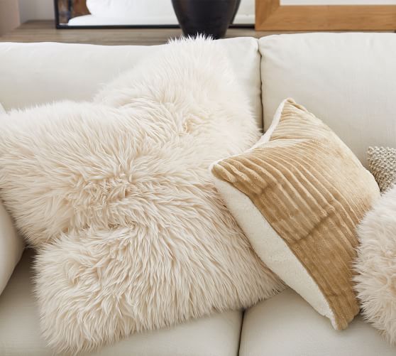 Luxe Faux Fur Pillow Cover | Pottery Barn (US)