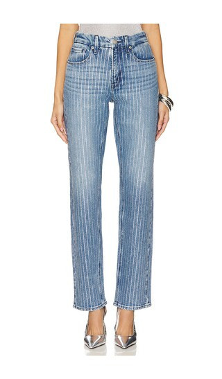 Good American Good Icon Rhinestone Jeans in Denim-Medium. - size 16 | Revolve Clothing (Global)