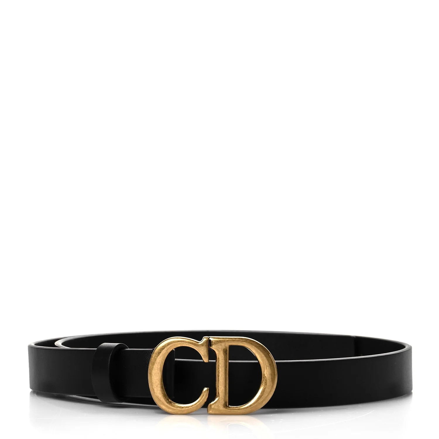 CHRISTIAN DIOR Calfskin CD Belt 70 Black | FASHIONPHILE (US)