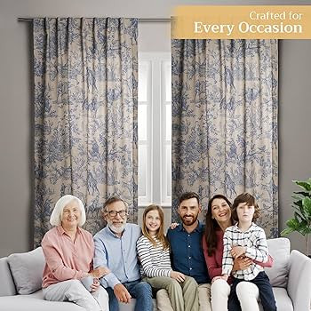 Maison d' Hermine Curtains for Living Room 100% Cotton 84 inch Length One Panel Light Filtering T... | Amazon (US)