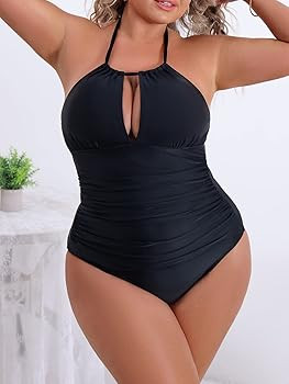 B2prity Women's Slimming One Piece Swimsuits Tummy Control Bathing Suit Halter Swimwear for Big B... | Amazon (US)