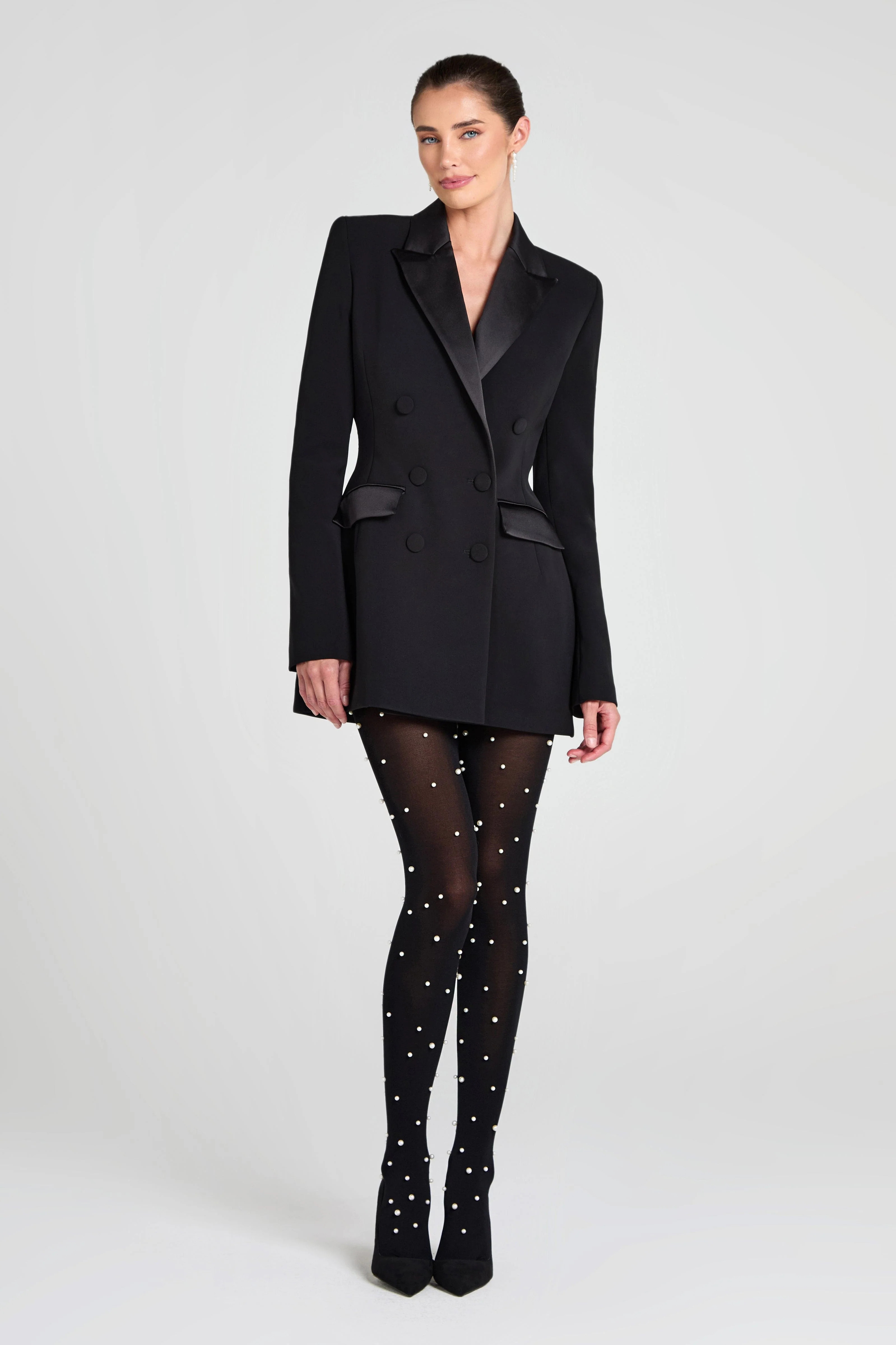 Monica Black Blazer Dress | Nadine Merabi