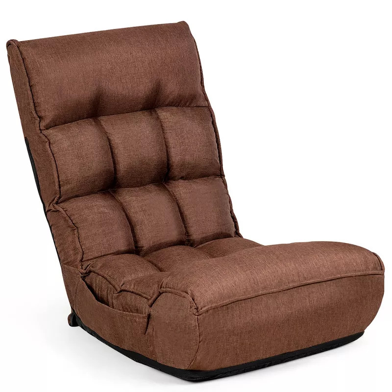 Costway 4-Position Adjustable Floor Chair Folding Lazy Sofa Cushioned Couch Lounger New | Target
