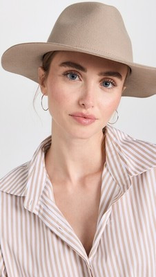 Rag & Bone City Felted Wool Fedora Hat Women's Medium Mink Logo Detail | eBay | eBay US