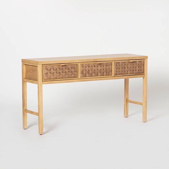 Palmdale Woven Drawer Console Natural - Threshold™ designed with Studio McGee | Target