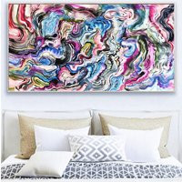 60""x32""Colorful Abstract Painting Nice Original Art On Canvas By Jolina Anthony | Etsy (US)