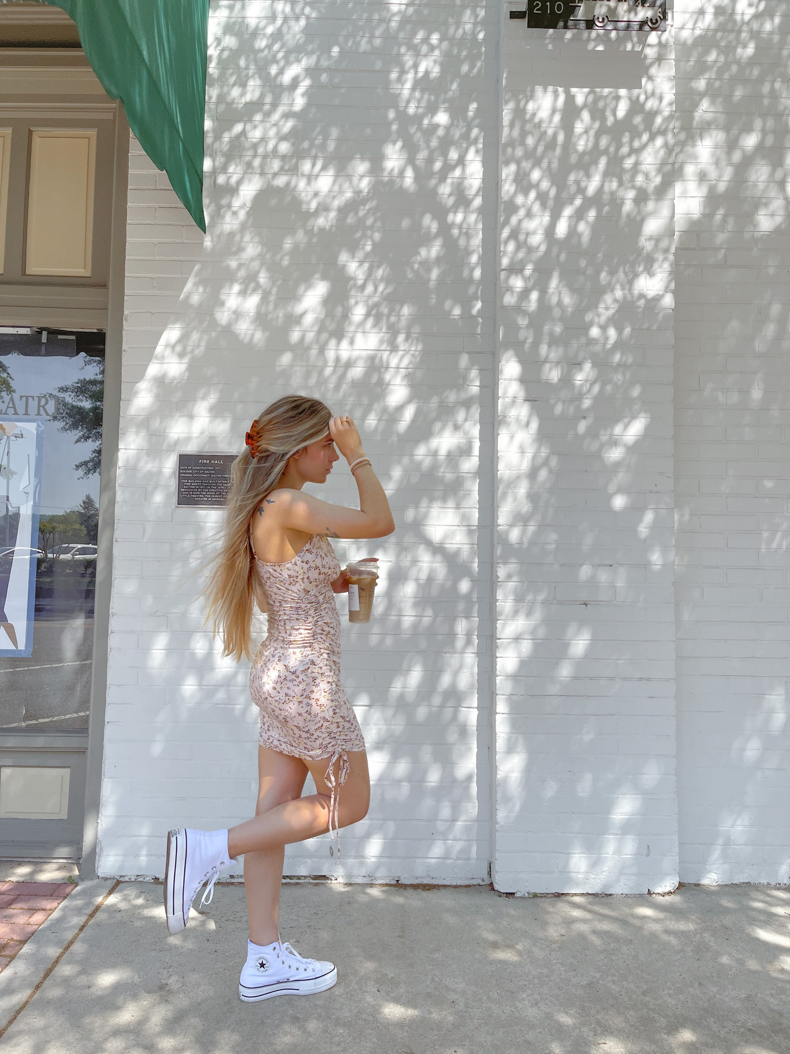 ootd 🫶🏼 spring is here & i am loving this warm weather! ☀️ 


🔖 pink blush | spring dress | summer mini dress | dress & sneakers | high top platform converse | spring vibes | hair accessories | claw clip


#LTKsalealert #LTKU #LTKunder50