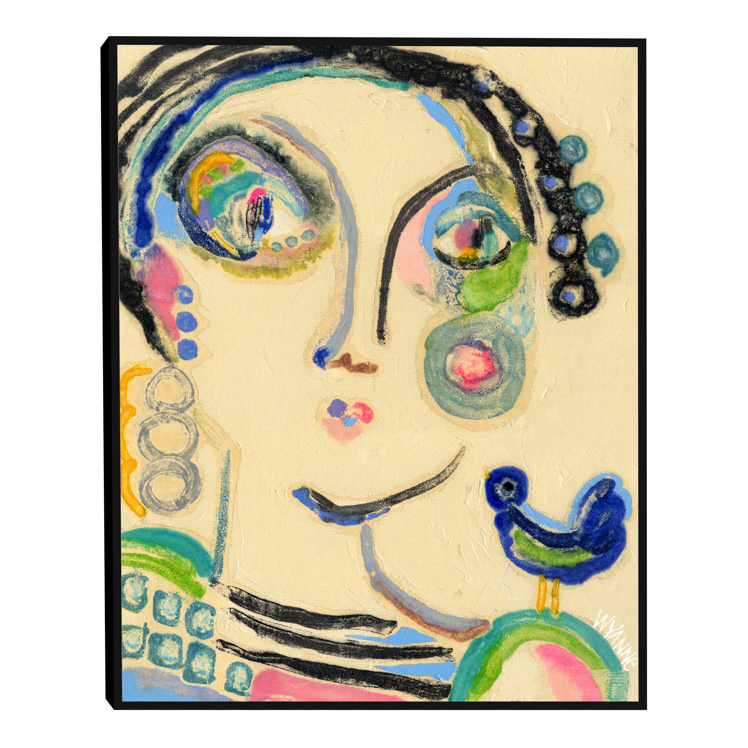 Bluebird on My Shoulder by Wyanne Framed Canvas Wall Art | World Market