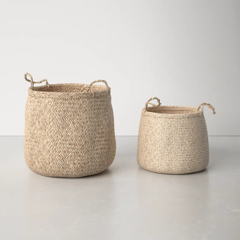 AllModern Sadia 2 Piece Seagrass Basket Set & Reviews | Wayfair | Wayfair North America