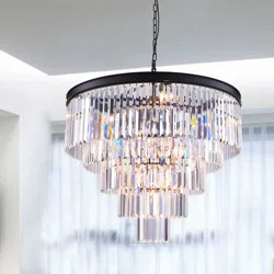 Gracie Oaks Eitzen 12 - Light Unique Tiered Chandelier with Crystal Accents | Wayfair North America