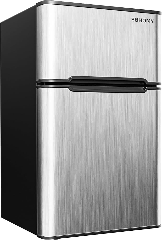 EUHOMY Mini Fridge with Freezer, 3.2 Cu.Ft Mini Refrigerator fridge, 2 door For Bedroom/Dorm/Offi... | Amazon (US)