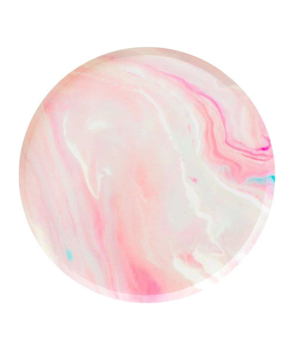 Oh Happy Day Pink Marble Plates (Large) | Oh Happy Day Shop