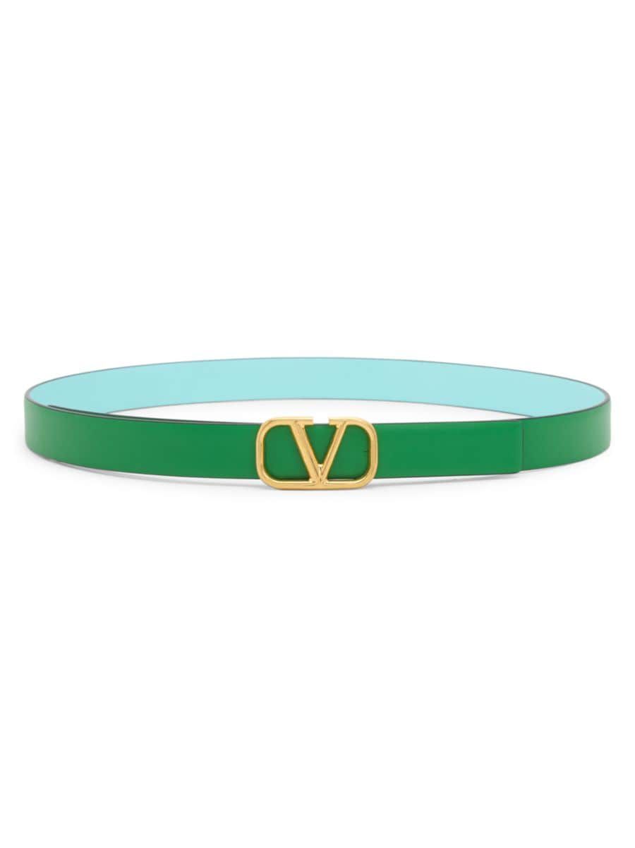 Reversible VLogo Leather Belt | Saks Fifth Avenue