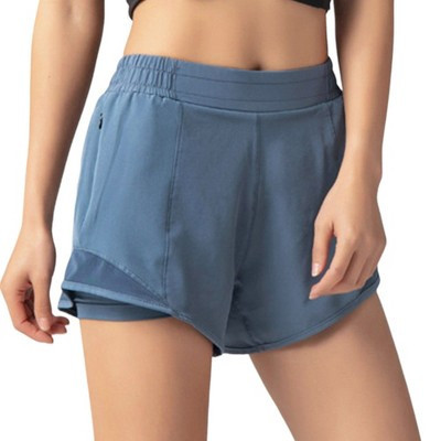 Anna-Kaci Active Women's Workout Shorts Athletic Sports Running Shorts Active Yoga Gym Sport Shorts- Small, Blue | Target
