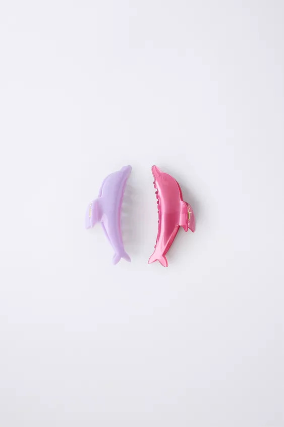 TWO-PACK OF DOLPHIN HAIR CLIPS | Zara US