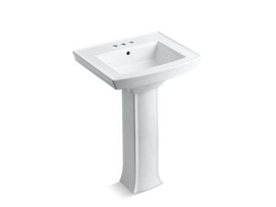 Archer® Pedestal bathroom sink with 4" centerset faucet holes | Kohler
