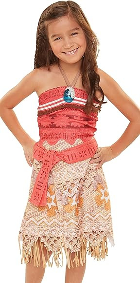 Disney Princess Moana Dress Sing & Shimmer Musical Dress Up Outfit, Sing-A-Long to “How Far I'l... | Amazon (US)