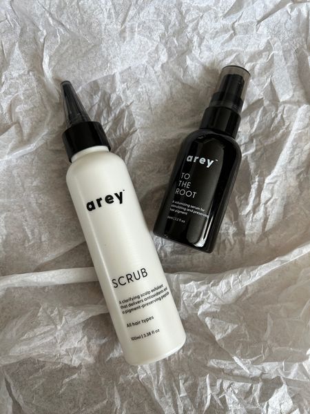 Anti-grey haircare from Arey. Loving this hair serum because it isn’t sticky and it nourishes my scalp while working on keeping grey hair away! The scalp scrub keeps my hair feeling fresh  

#LTKbeauty