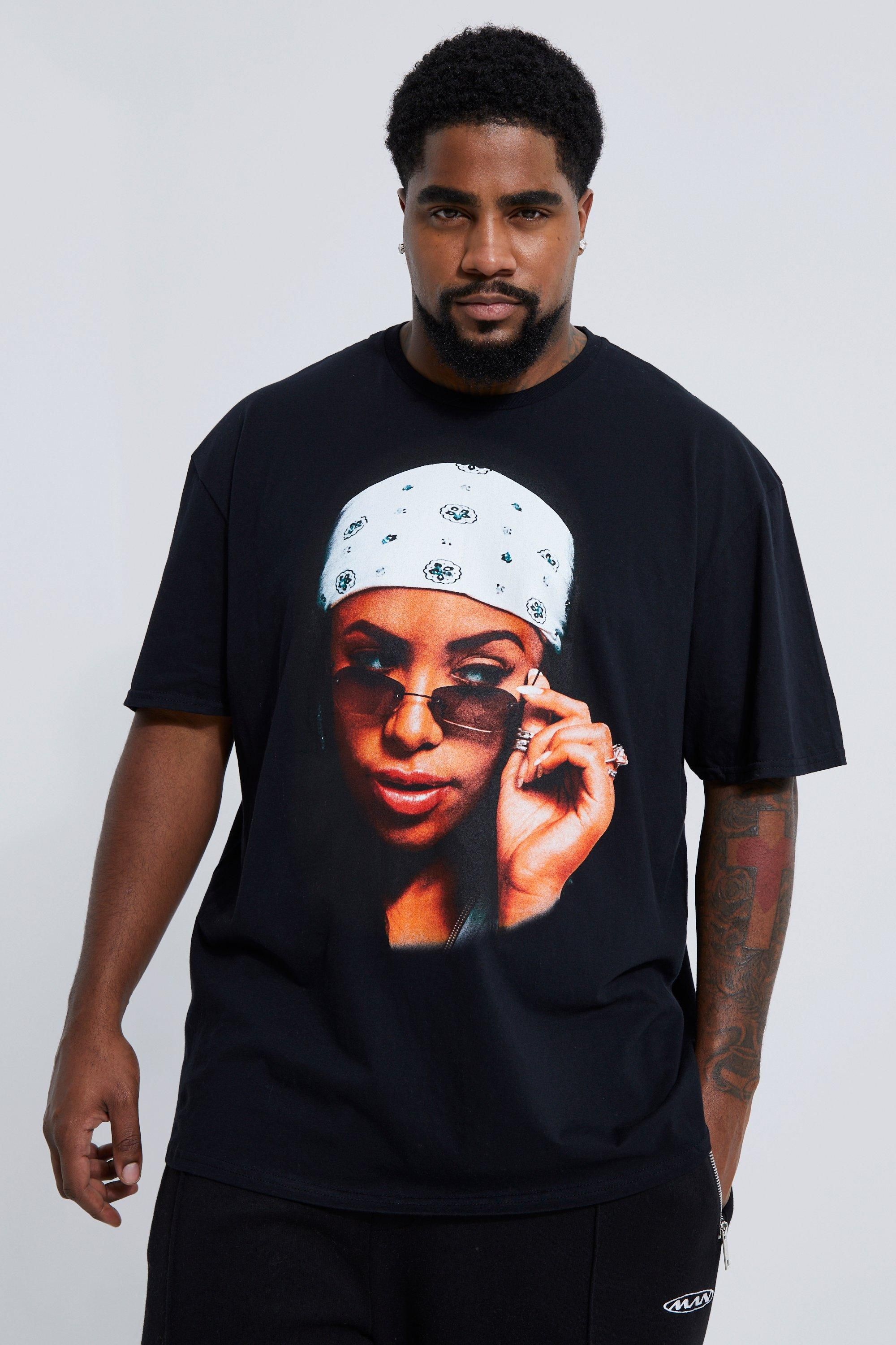 Plus Aaliyah Photo License T-shirt | boohooMAN (DE, IE & UK)
