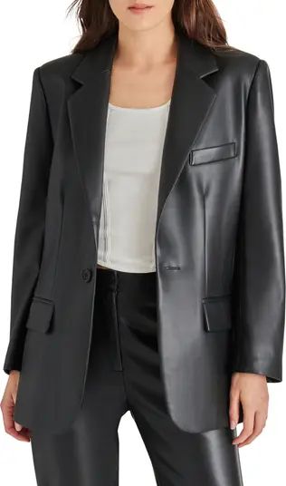Imaan Faux Leather Blazer | Nordstrom