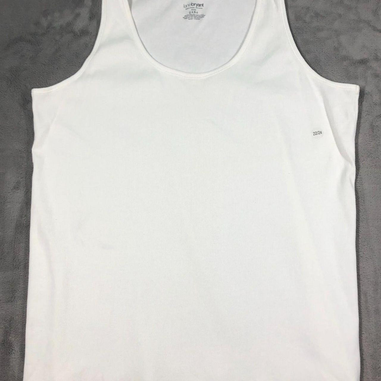 Lane Bryant Women's Tank top - White - 22 | Depop US