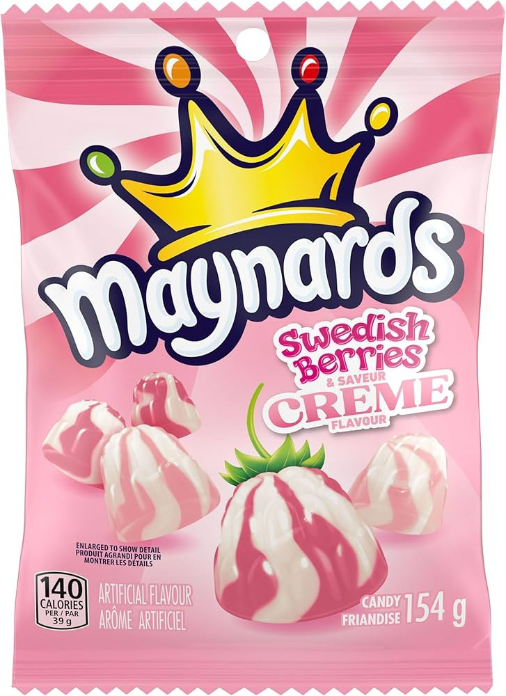 Maynards, Swedish Berries and Crème Candy, Gummy Candy, 154 g | Amazon (CA)