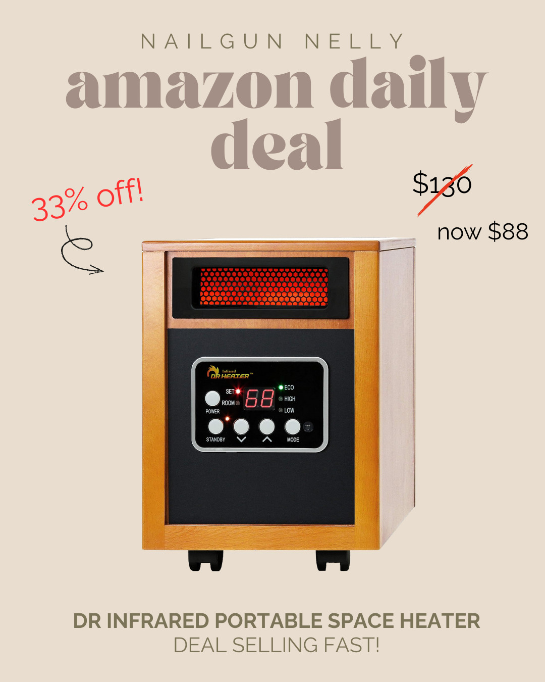 Amazon Daily Deal! - Dr Infrared Portable Space Heater 

 #LTKSeasonal #LTKHome #LTKSaleAlert